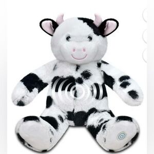 Health Touch Plush Cow Soothing Massager- Black & White
